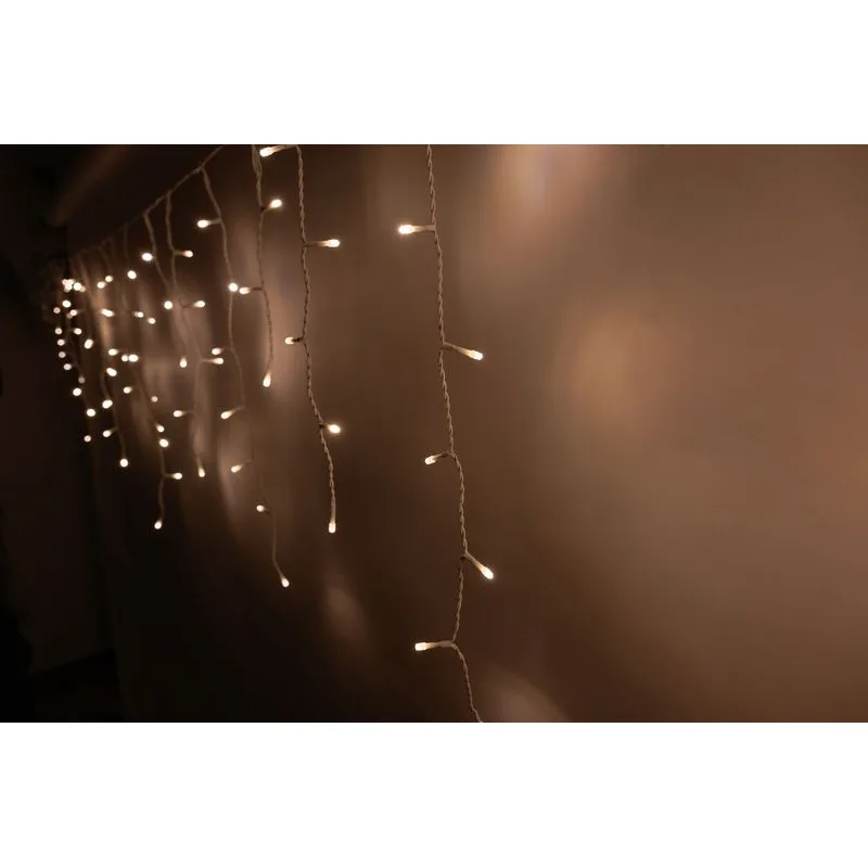 Vianočné osvetlenie reťaz Icicle, 200 LED, teplá biela, MULTI CONNECT, 5 m, exteriér