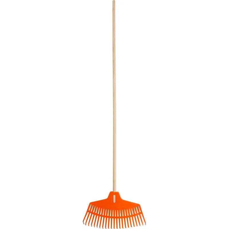 Hrable na lístie, 23-zubé, plastové, drevená násada, 163 cm