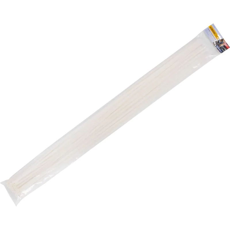 Sťahovacia páska 1200x9 mm, 50 ks, biela, nylon