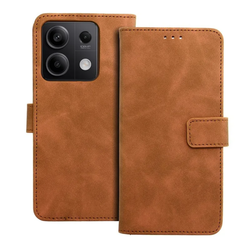 Magnet Book Knižkové diárové puzdro Xiaomi Redmi Note 13 5G, Hnedé