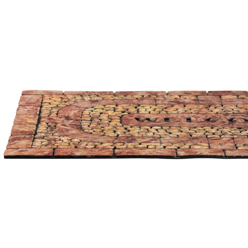 Rohožka pred dvere RBM 406 – 89x58 cm, hnedá