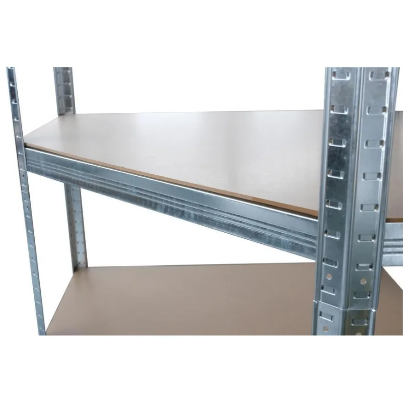 Regál Racks RAT80 – rohový, kovový, 5 políc, 180x90x40 cm, 150 kg/polica