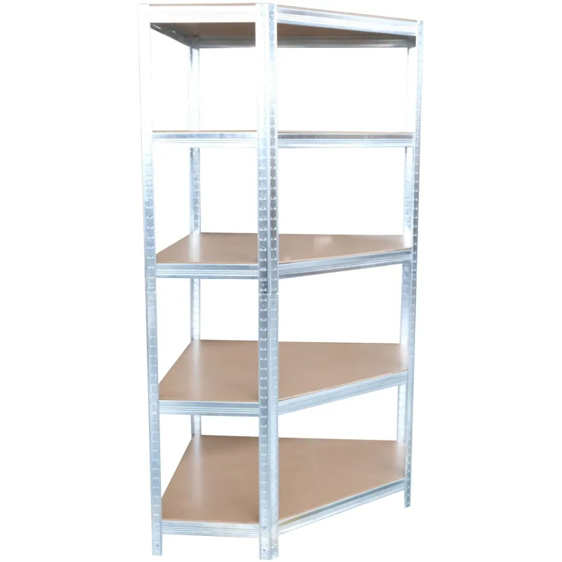 Regál Racks RAT80 – rohový, kovový, 5 políc, 180x90x40 cm, 150 kg/polica