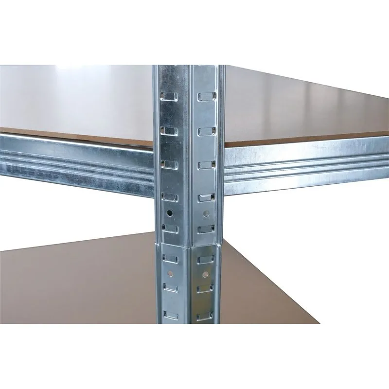 Regál Racks RAT80 – rohový, kovový, 5 políc, 180x90x40 cm, 150 kg/polica