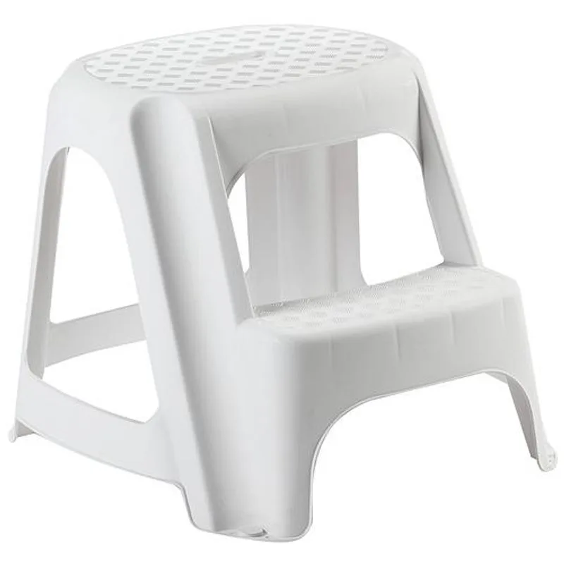Stúpadlo plastové, 2-stupienkové, biele, výška 40 cm