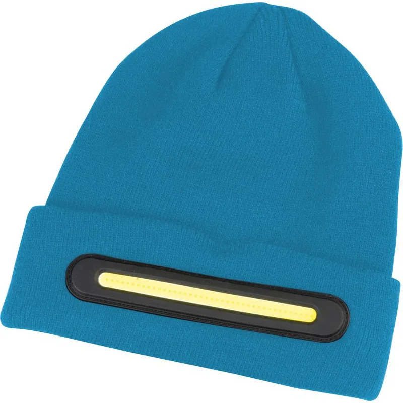Čiapka Strend Pro beanie, 40x LED, modrá, akrylové vlákna, 750 mAh batéria