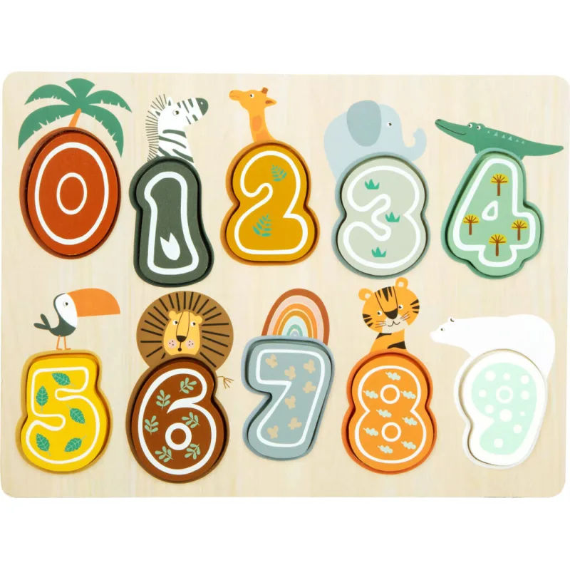 Vkladacie puzzle čísla Safari