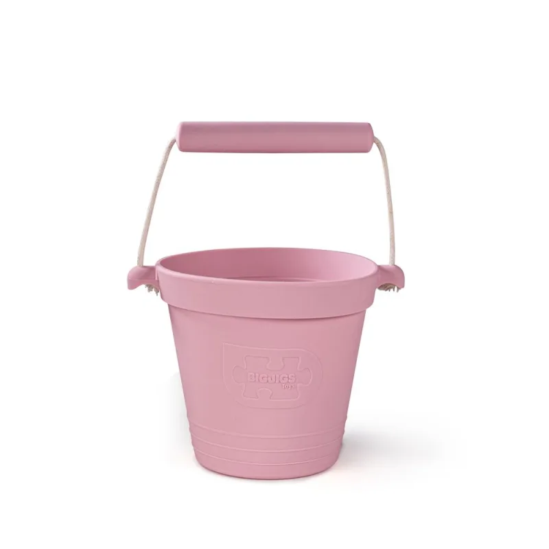 Bigjigs Toys Silikónové vedierko ružové Blush