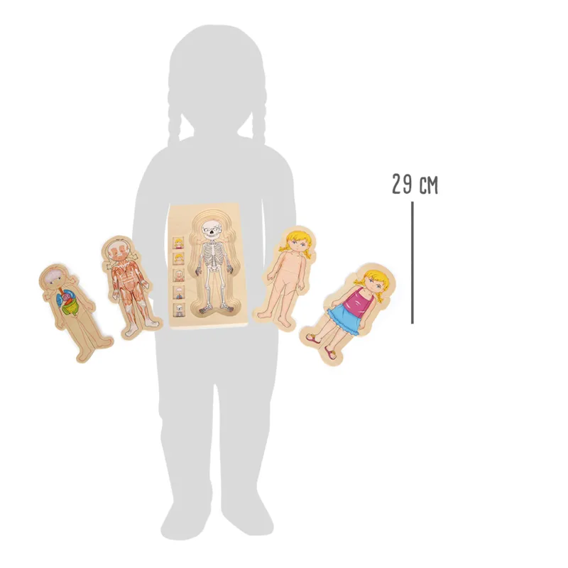 Obliekacie puzzle Anatómia - ľudské telo dievča