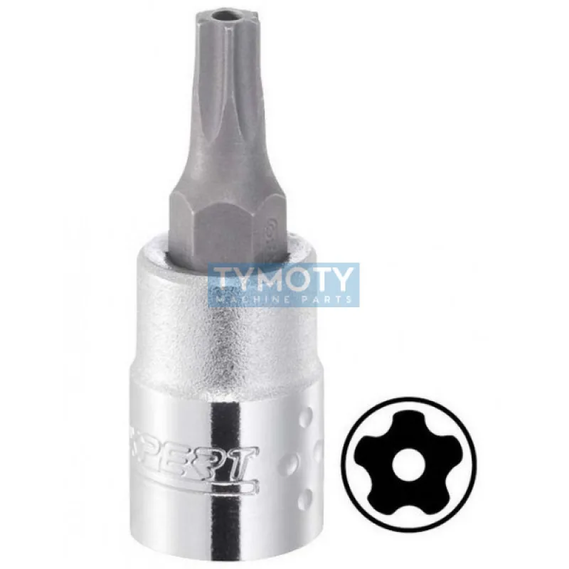 Hlavica zástrčná 1/4" - TORX s otvorom, TONA EXPERT HL, E030142 - TT8