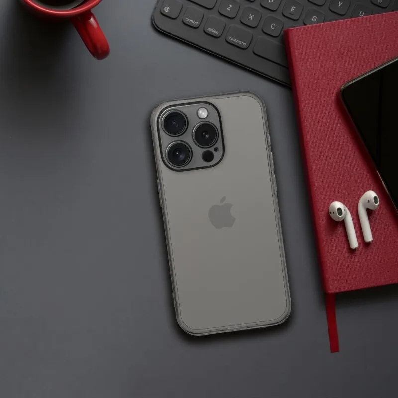 MagSafe Puzdro priehľadné 1,5mm BOX PREMIUM Apple iPhone 15 Pro Max Farba: Čierna