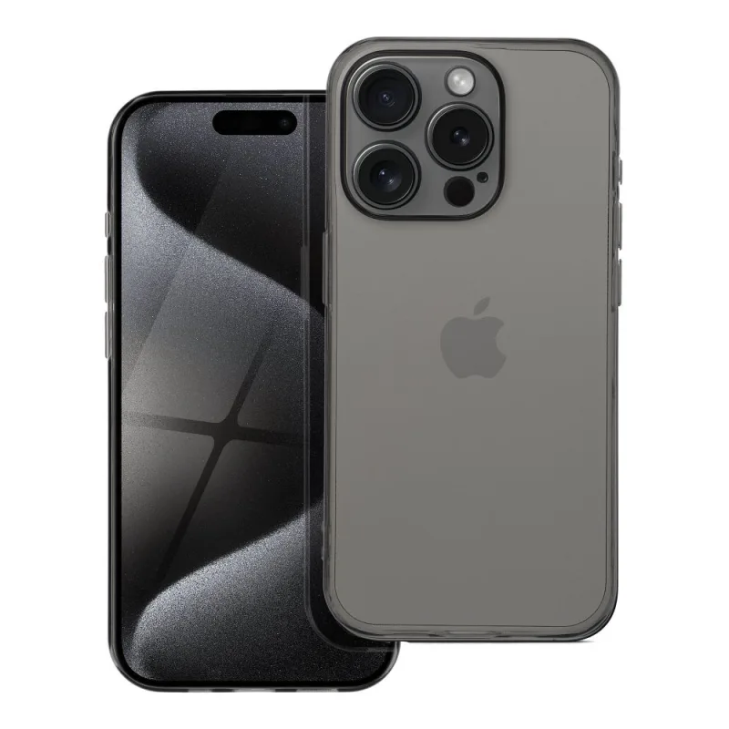 MagSafe Puzdro priehľadné 1,5mm BOX PREMIUM Apple iPhone 15 Pro Max Farba: Čierna