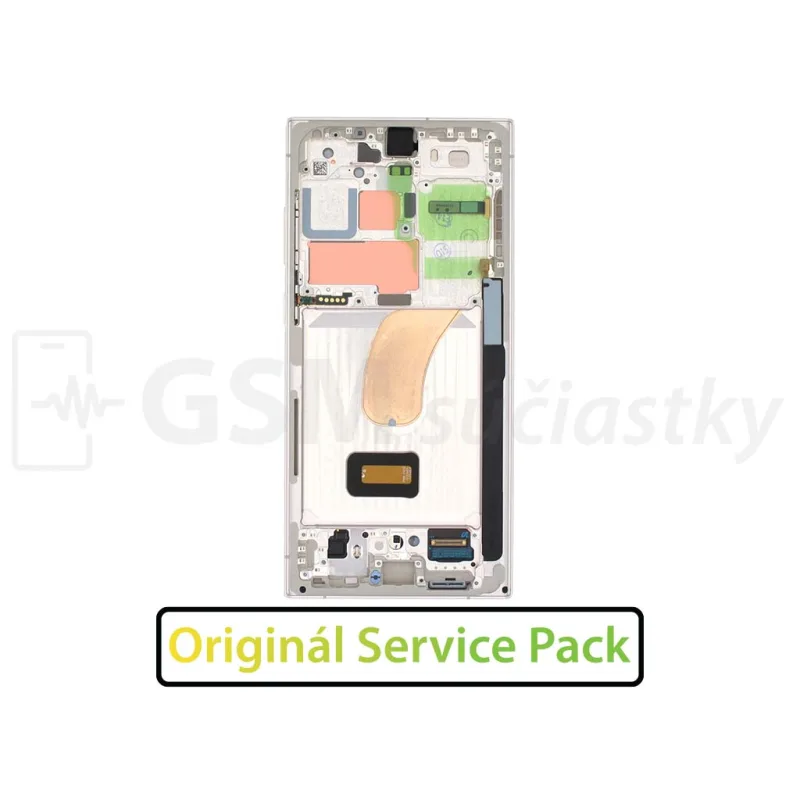 Samsung S918B Galaxy S23 Ultra - LCD displej + Dotykové sklo a Rám Originál Farba: Sky Blue / Lime
