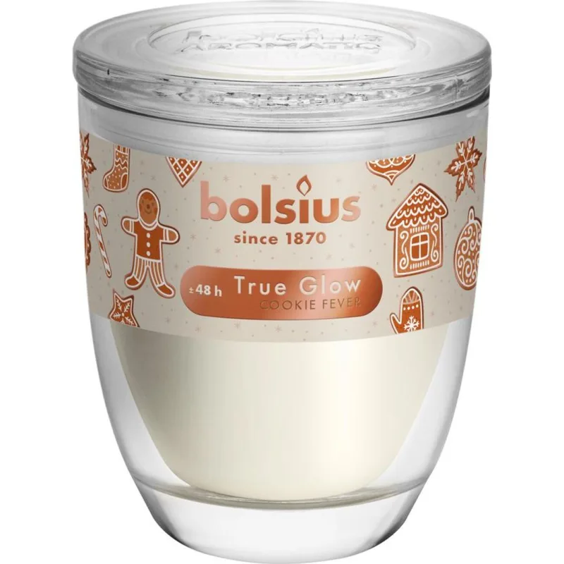 Sviečka Bolsius Starlight Nugát, Vianoce, v skle, 48 hodín