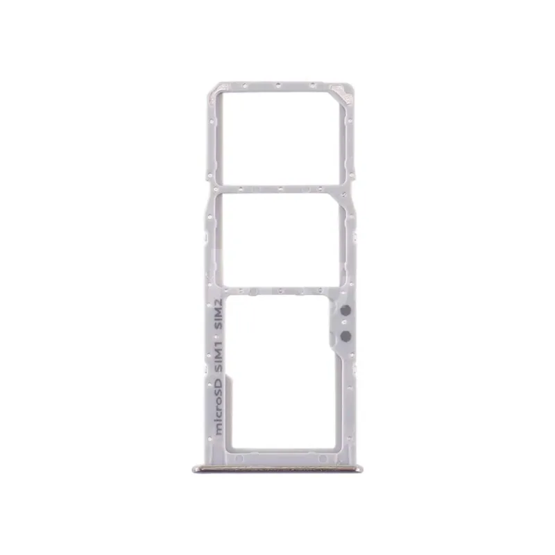 Držiak SIM karty a SD karty Samsung A515F, A715F Galaxy A51, A71 Farba: Strieborná