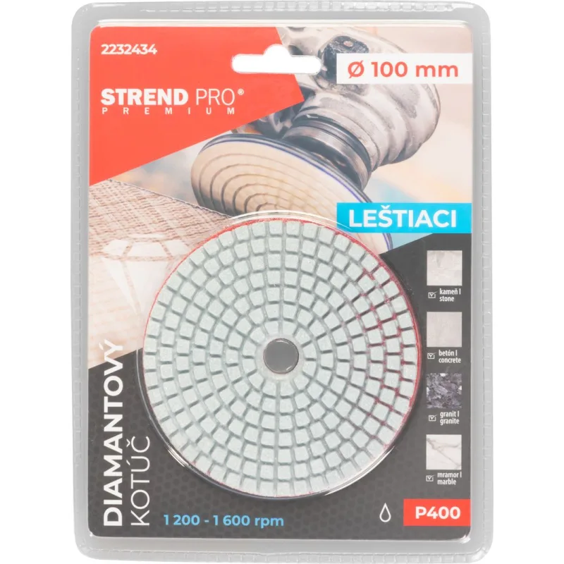 Kotúč Strend Pro Premium P400 100 mm, diamantový, leštiaci