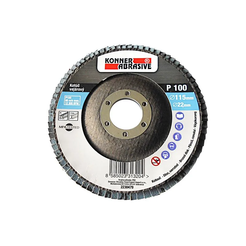 Lamelový kotúč KONNER 260 125 mm, A040, Zirconium, nerez