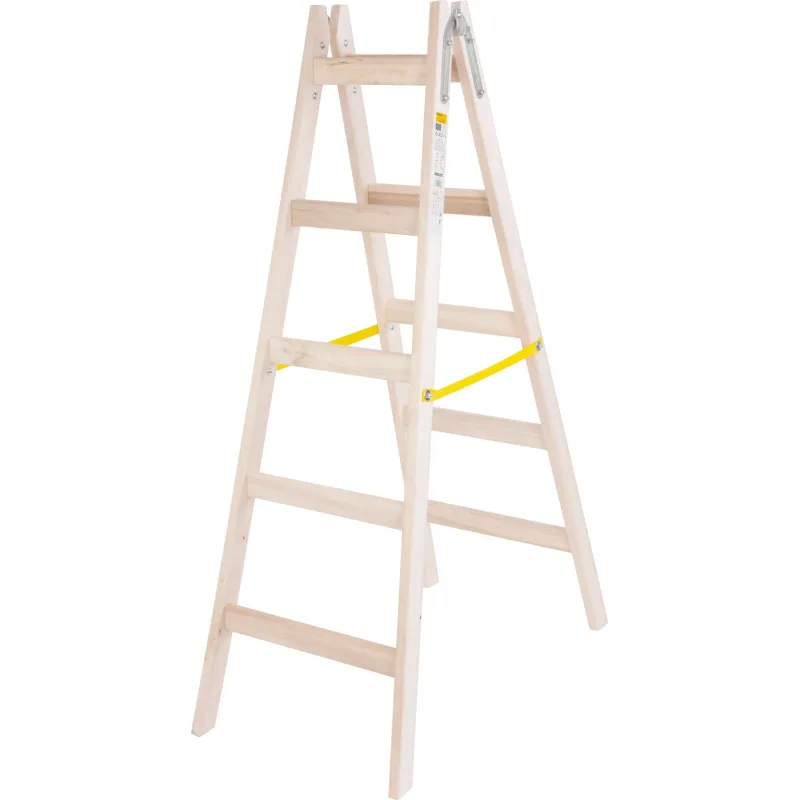 Drevený rebrík Strend Pro, 2x5 priečky, 1,60 m, 150 kg