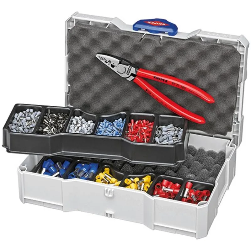 Sada KNIPEX 97 90 06, lisovacia, pre koncove dutinky s plast. objimkami