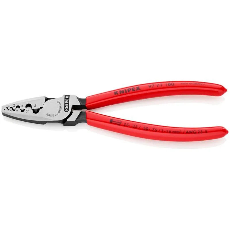Kliešte na dutinky KNIPEX 97 71 180 – Lisovacie, 180 mm