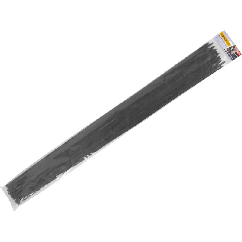 Sťahovacia páska 1200x9 mm, 50 ks, čierna, nylon