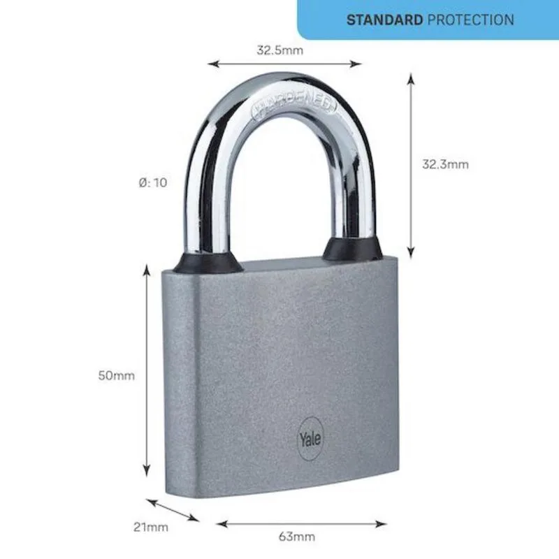 Zámok Yale Y111S/60/132/1 – visiaci železný zámok, 63 mm