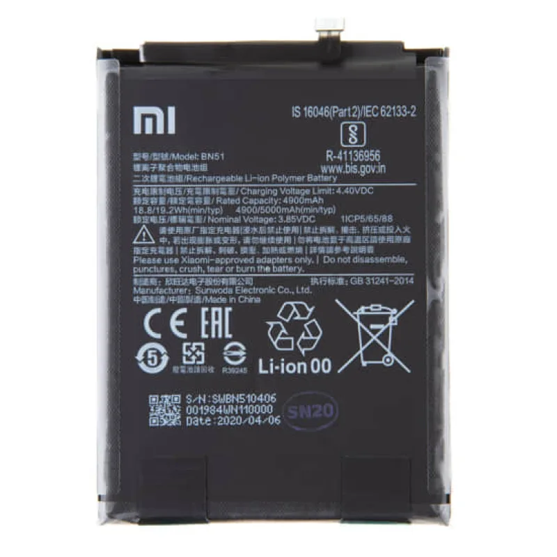 Bateria Xiaomi Redmi 8, Redmi 8A - BN51 Variant:: OEM