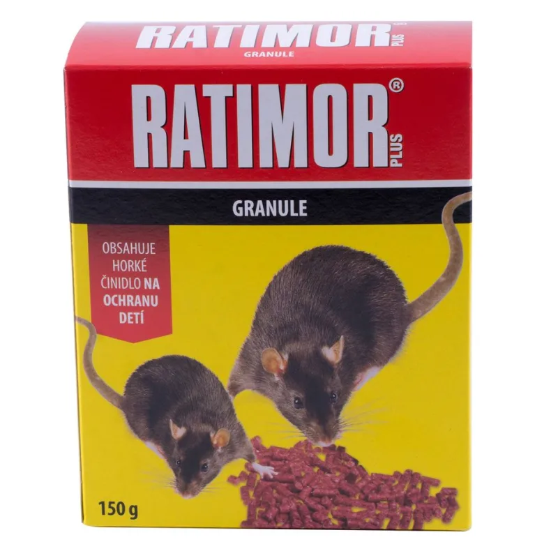 Návnada na myši a potkany RATIMOR® Bromadiolon pellets – 150 g