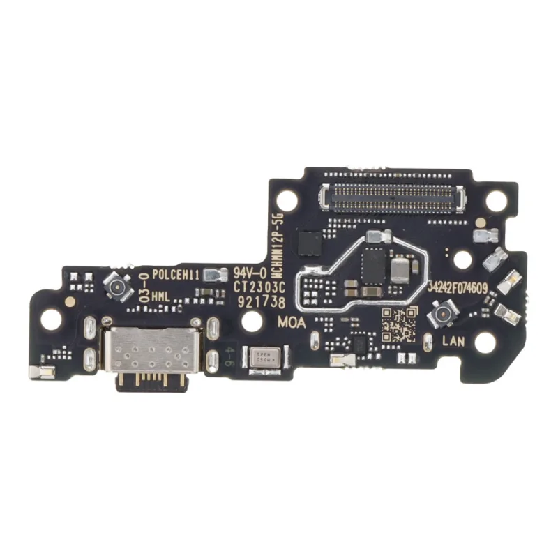Doska nabíjania Xiaomi Redmi Note 12 Pro 5G - nabíjací konektor, mikrofón Variant:: PCB doska, nabíjací konektor, mikrofón