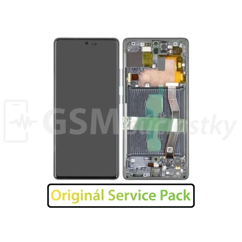 Samsung G770 Galaxy S10 Lite - LCD displej + Dotykové sklo a Rám Originál Farba: Čierna