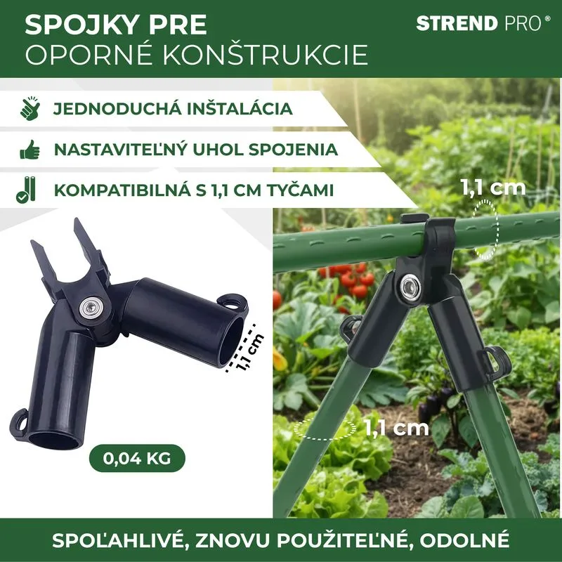 Spojka na oporné tyče, 11 mm, nastaviteľná, bal. 4 ks
