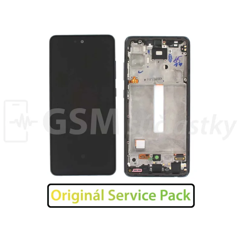 Samsung Galaxy A52, A52 5G - LCD displej + Dotykové sklo a Rám Originál Farba: Čierna