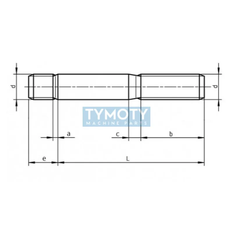 Skrutka závrtná do liatiny DIN 939 M24x150 nerez A2