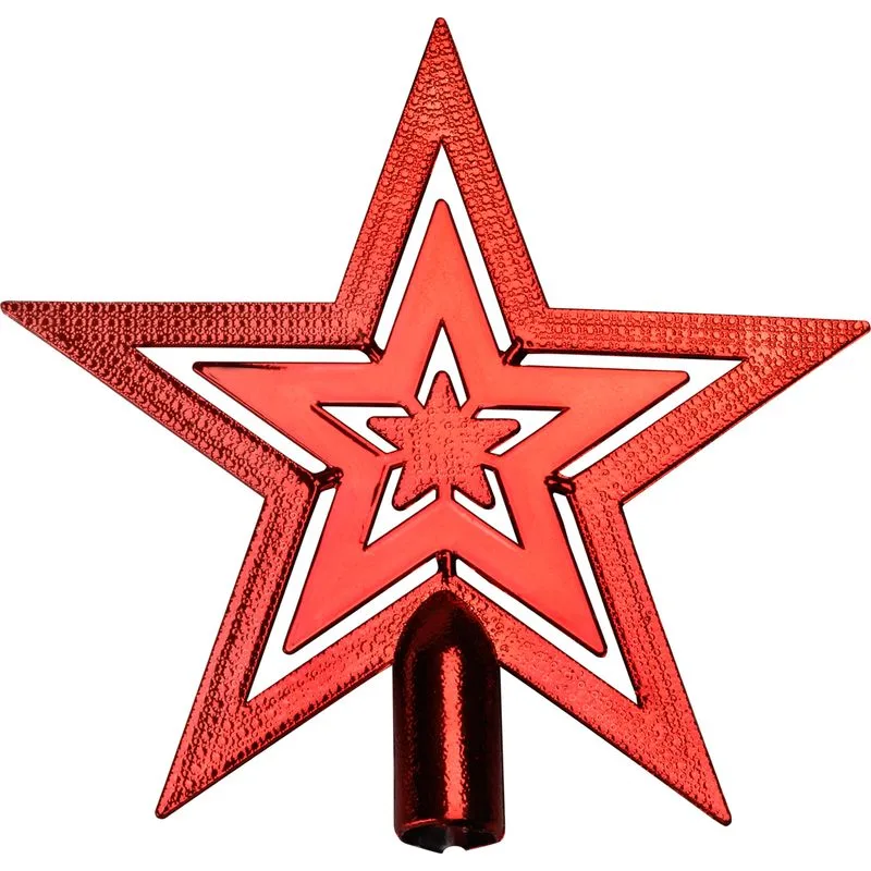 Červená hviezda MagicHome – vianočná ozdoba, 20 cm