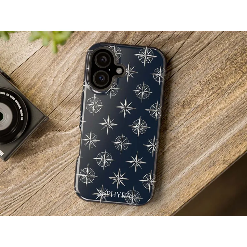 ZEPHYRA Navy Compass - iPhone 16 Kryt