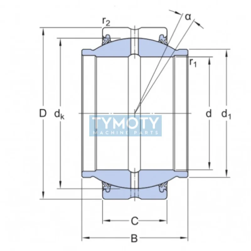 SKF GEM 25 ES-2RS (GE 25-HO-2RS) kĺbové ložisko oceľ/oceľ