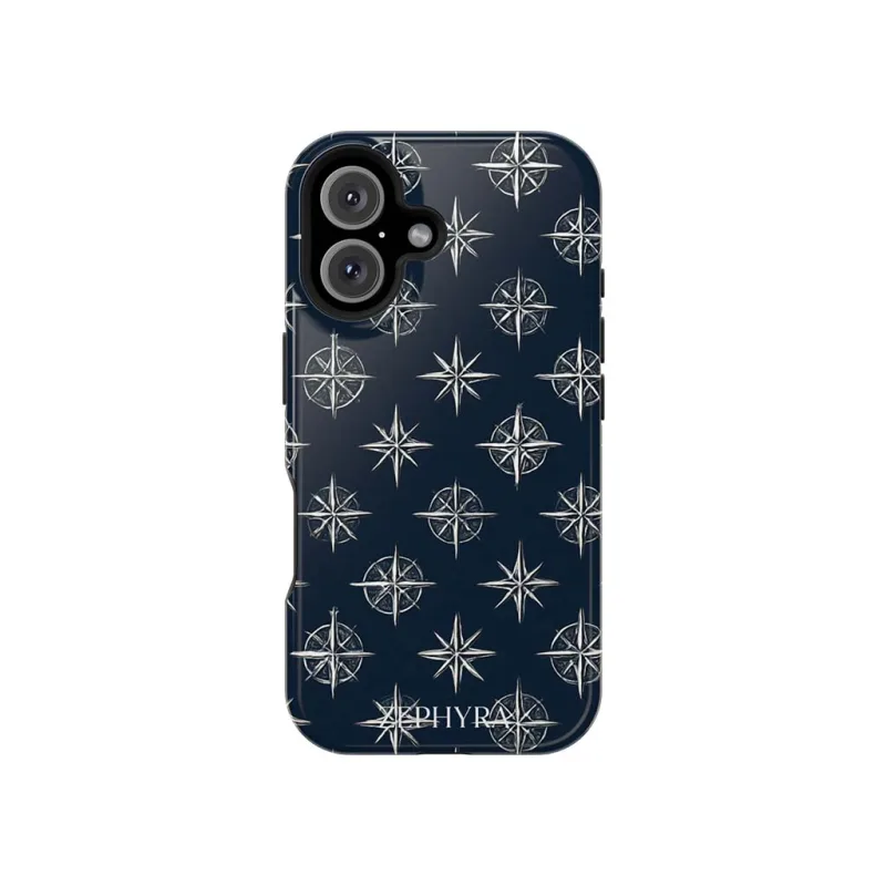 ZEPHYRA Navy Compass - iPhone 17 Kryt