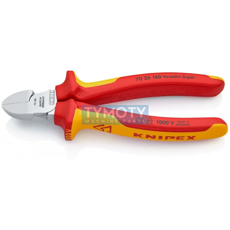 KNIPEX 70 26 160 Bočné štiepacie kliešte s malou fazetou, izolov.viac.návl., cert. VDE, chrómované