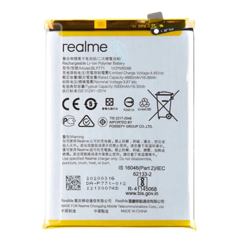 Batéria Realme 6i, C3 - BLP771 Variant:: Originál