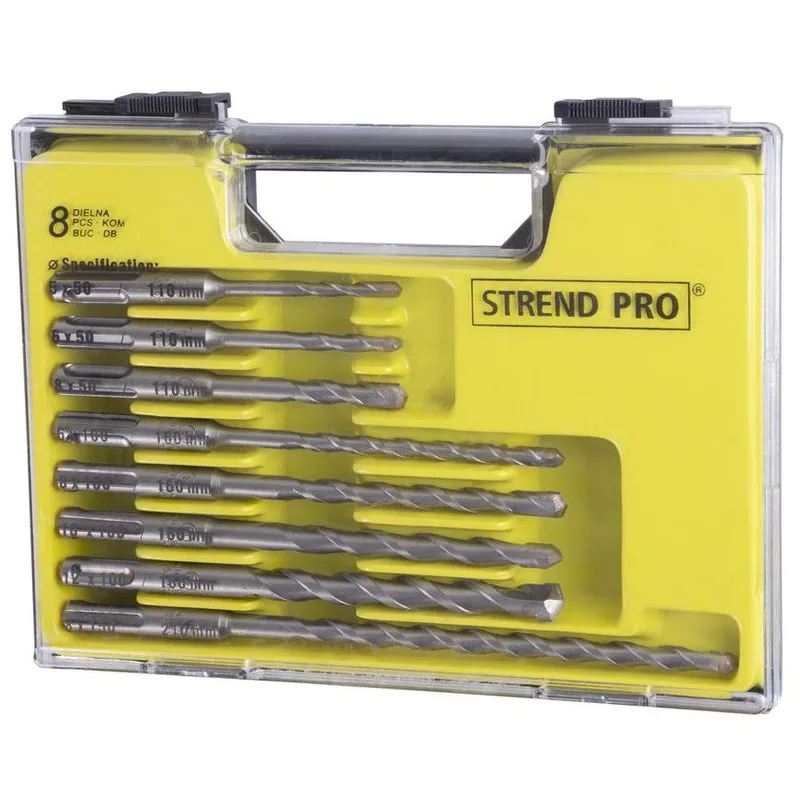 Sada vrtákov STREND PRO SD051, 8 dielna, SDS+