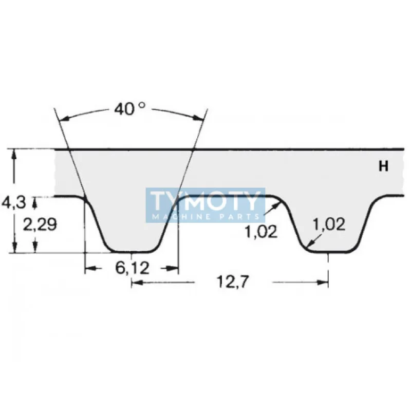 Remeň ozubený 330 H 100 (25,40 mm) optibelt ZR