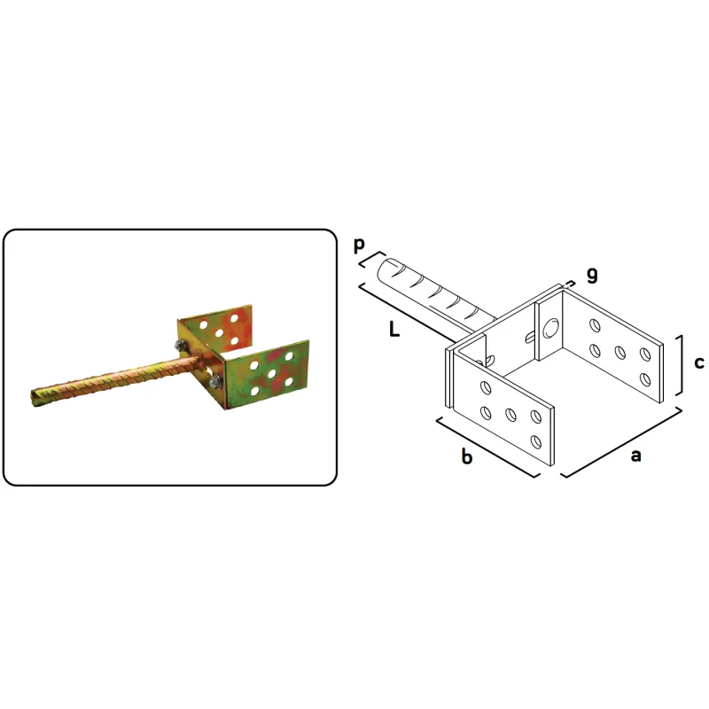 Podpera na hranoly CASU 0-160 mm, Zn, nastaviteľná pätka