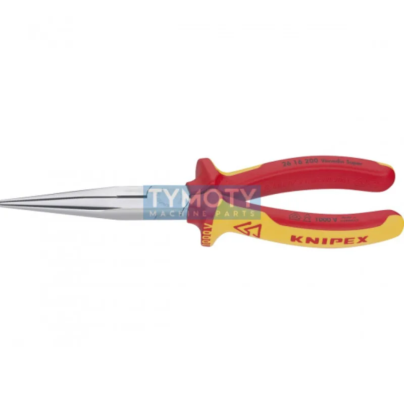 KNIPEX 26 16 200 Polguľaté úzke ploché kliešte s čepieľkami izolované viacsl. návleky, certifikácia VDE