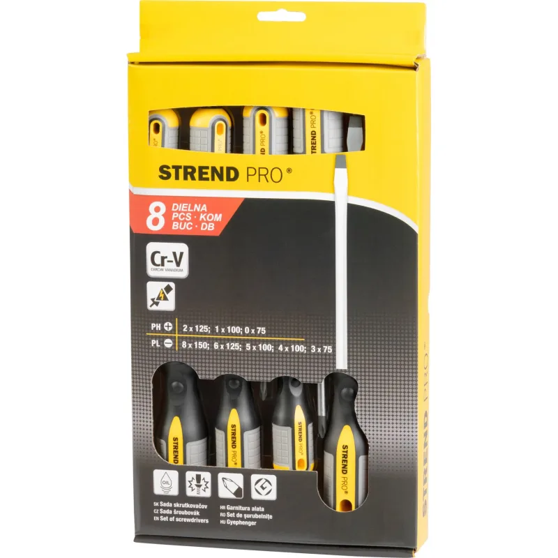 Sada skrutkovačov Strend Pro SDX72-308, 9-dielna, ploché + Phillips