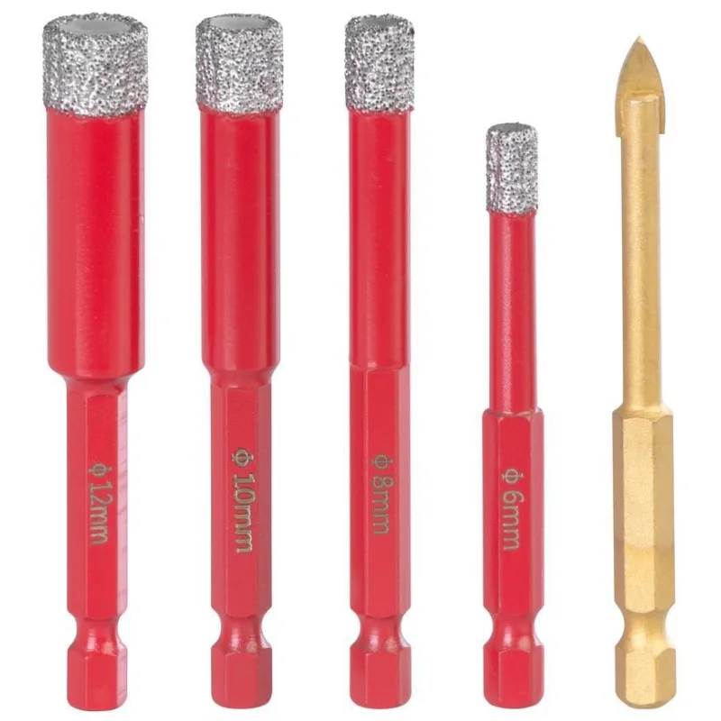 Sada vyrezávačov Strend Pro Premium, 6–12 mm, HEX, diamantové korunky