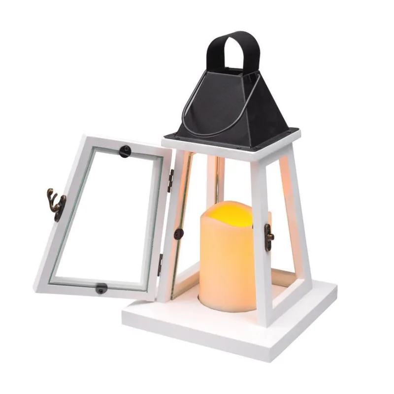 Lampáš MagicHome LW8823, 33 cm, LED, drevený, vintage štýl
