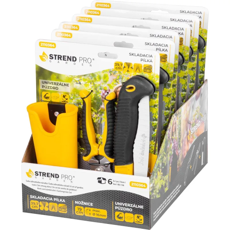 Sada Strend Pro – záhradné nožnice, pílka a púzdro, 3-dielna sada