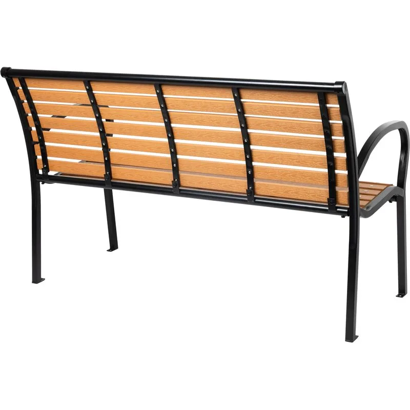 Záhradná lavička KIMBRA, 120x41x82 cm, oceľ/plast