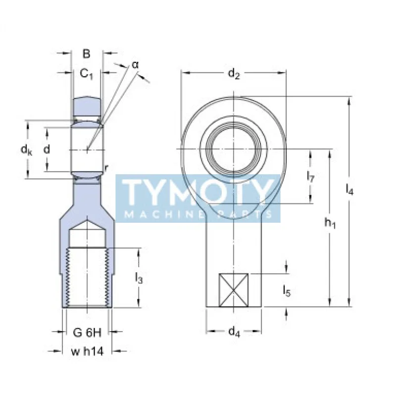 SKF SIA 45 TXE-2LS kĺbová hlavica