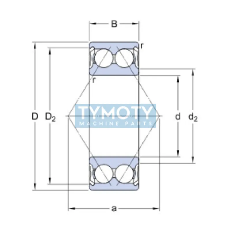 SKF 3304 A-2ZTN9/MT33 guľkové ložisko s kosouhlým stykom